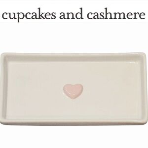 Cupcakes & Cashmere Pink Heart Decorative Trinket Tray